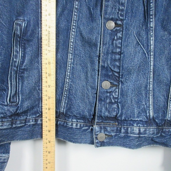 American Eagle Jean Jacket Flex Women 3XL XXXL Blue Denim Western Casual 1004 - Picture 12 of 13